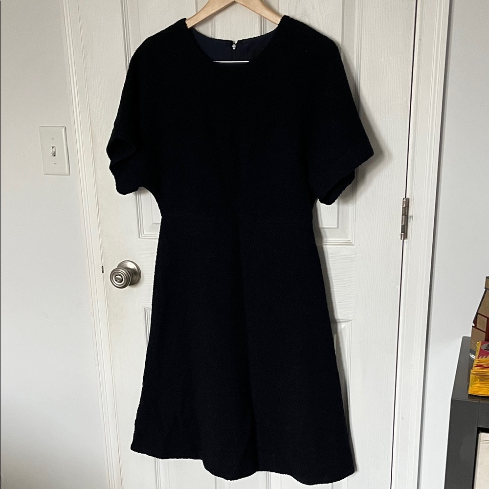 J. Crew Collection Navy Wool Boucle Dress - Size 10